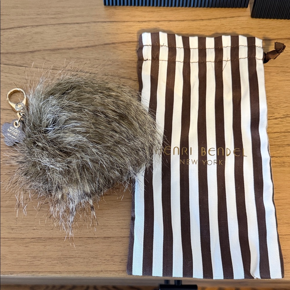 Henri Bendel Pouf and Leather Bag Charm